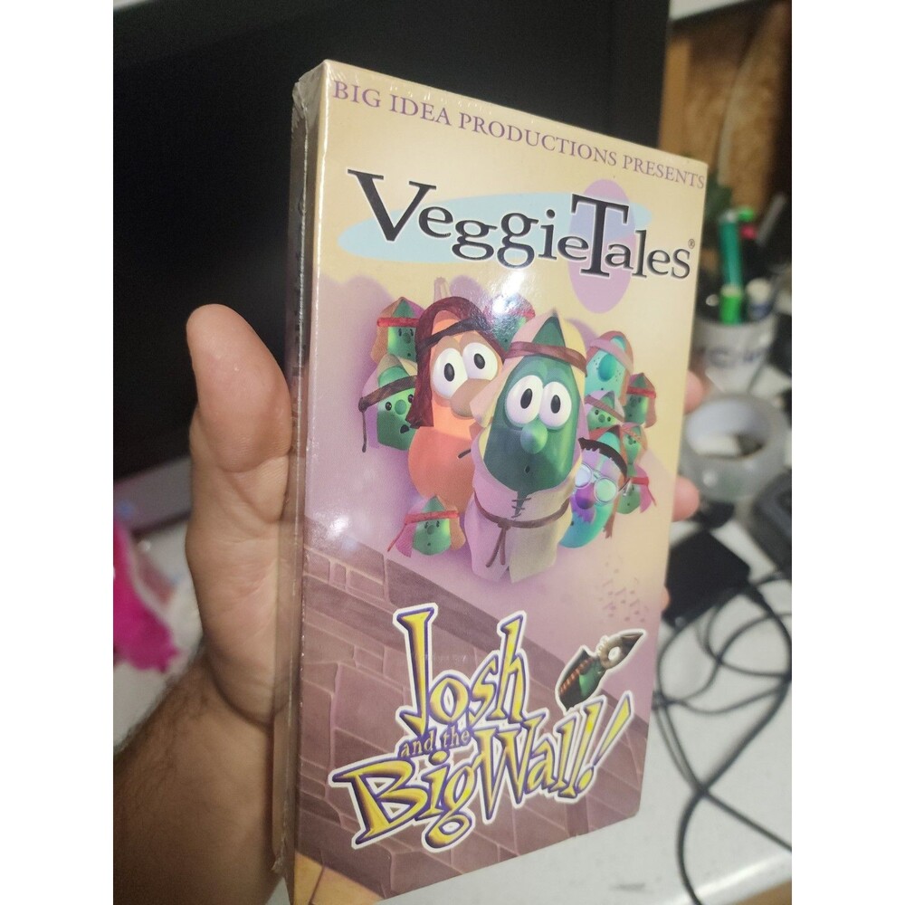 VeggieTales Josh and the Big Wall VHS 1997 Big Idea Cartoon Animation New Sealed